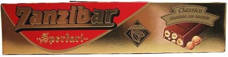 Sperlari Zanzibar Classico Chocolate Gianduia and Hazelnut Torrone 8.7 oz