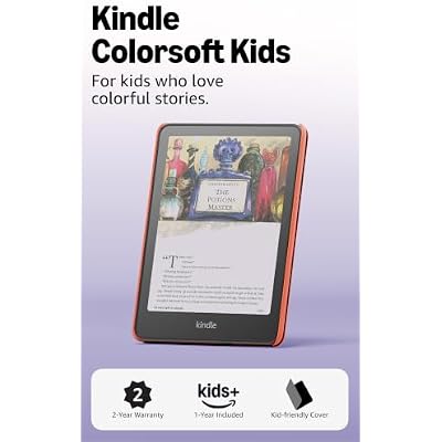 Amazon Kindle Colorsoft Kids 16 GB (newest model) Lightweight, compact, and designed for readingno apps, videos, or games. with cover, Starlight Reading