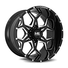 Hardrock H507 RECKLESS XPOSED Custom Wheel - 20x12,44 Offset, 6x139.7 Bolt Pattern, 108mm Hub - Gloss Black with Milled Accents Rim