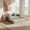 Alpen Convertible Sleeper Sofa Bed, 77" Sofa Bed Full Size with L-Shaped Armrests, Pull Out Sofa Beds Queen Size Couches for Small Living Room for Living Room Bedroom, Light Grey