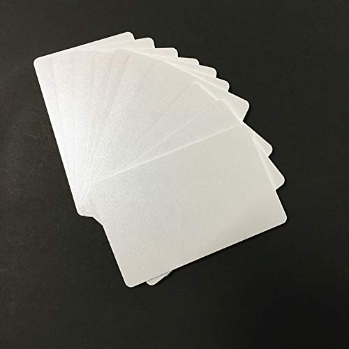 Premium Pearl White with Shines Printable PVC Card for ID Badge Printers Graphic Quality Plastic Pearl White CR80 Credit Card Size for Zebra Fargo Printer 200