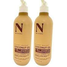 Dr. Natural 2-in-1 Shampoo Plus Conditioner - Strengthen and Add Shine to Hair - Moisturizing Frizz Control Clarifying Shampoo - Coconut Oil - 16 oz (Pack of 2)