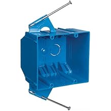 Carlon B232A-UPC Switch/Outlet Box, New Work, 2 Gang, 3-3/4-Inch Length by 4-Inch Width by 3-Inch Depth, Blue