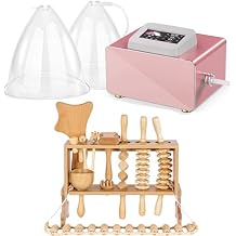 Meifuly Vacuum Therapy Machine with 24 Cups(Include 1500, 1800, 2100ML Large Cups), 13 in 1 Wood Therapy Massage Tools