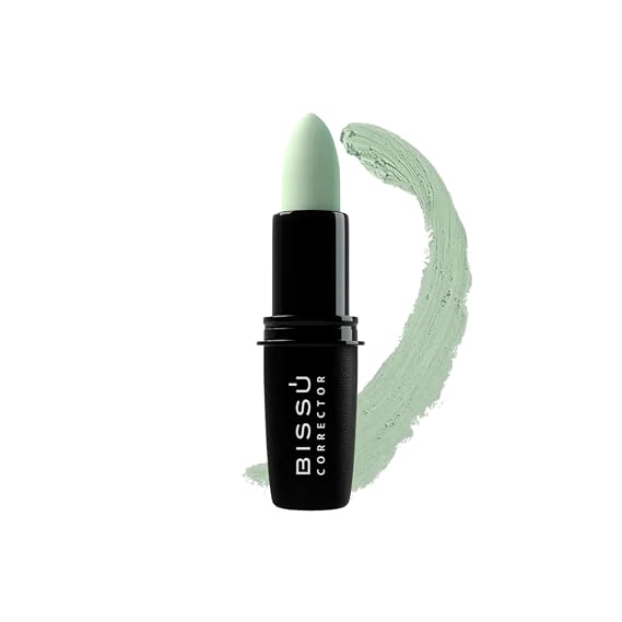 Bissu Stick Correcting Concealer - 15 Versatil Shades, Natural Finish, Contouring, Highlighting, Easy Application, 4,7 grms (Green, Stick)