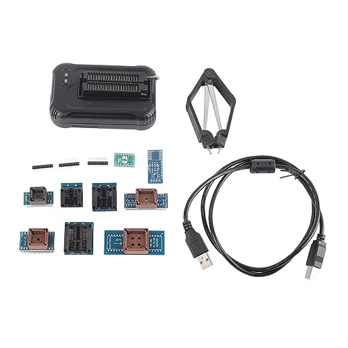 Fdit USB Universal Programmer for TL866III EEPROM Flash 8051 AVR MCU GAL PIC, with 9 Adapters, Supports 15000 Chips