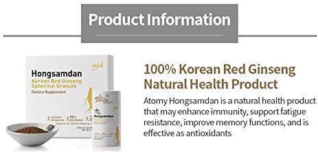 [Atomy] Hongsamdan Korean Red Ginseng 60 pack 1g Spherical Granule immunity