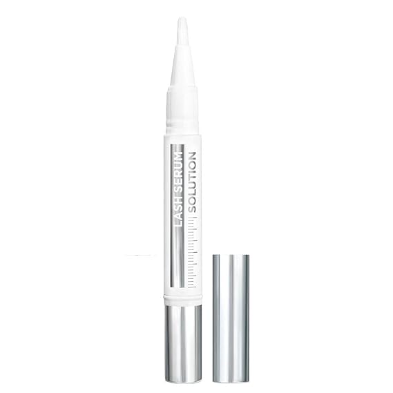 L'Oreal Paris Makeup Lash Serum Solution, Denser Thicker-Looking Lash Fringe in 4 Weeks, Formulated with Lash Caring Complex containing Hyaluronic Acid, 0.05 fl; oz.