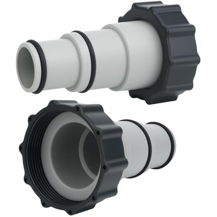 2 Pack Pool Hose Adapter - 1.25 To 1.5 Type A Hose Connector, Pool Vacuum Hose Adapter for Threaded Connection Pumps, Above Ground Pool Pump, Filter Pump & Saltwater System