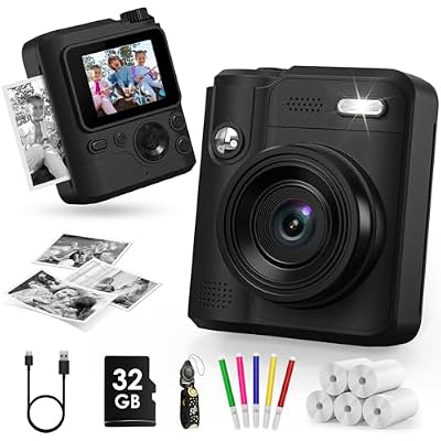 Kids Camera Gifts for Girls Boys - Christmas Birthday Xmas Gift for Girl Boy Age 3 4 5 6 7 8 9 10 11 12 Year Old - Instant Print Digital Toys Ages 3-5 6-8 8-12 Years Olds - Toddler Learning Kid Toy