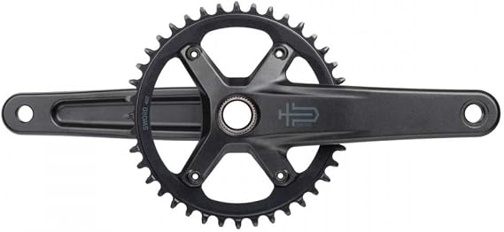 microSHIFT Sword 1x Crankset - 172.5mm, 10-Speed, 40t, 110 Asym BCD, 24mm Spindle, Black, Gray