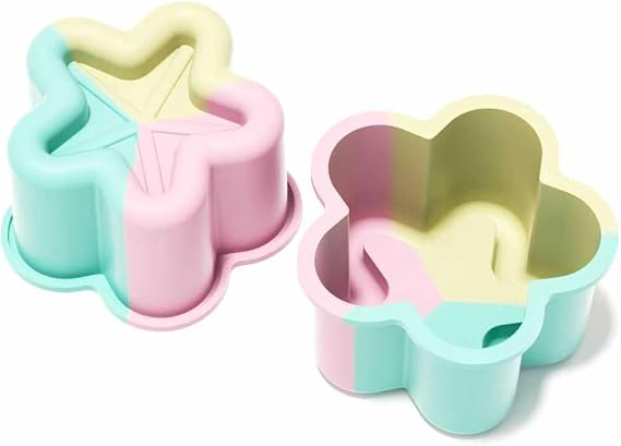 SOV silicone cake pan, silicone Cake Molds,start shap Cake Baking Pan, Silicone Baking Molds for Cupcakes, Muffins, Cornbread, Brownies, Donuts (2 packs) (star shape)