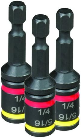 (3-Pack) 1/4 & 5/16 x 2" Reversible Dual-Sided Hex Chuck Driver - MSHC