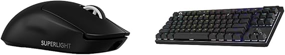 Logitech G Pro X Superlight 2 Lightspeed Wireless Gaming Mouse + G Pro X TKL Lightspeed Wireless Gaming Keyboard (Tactile) Bundle - Black
