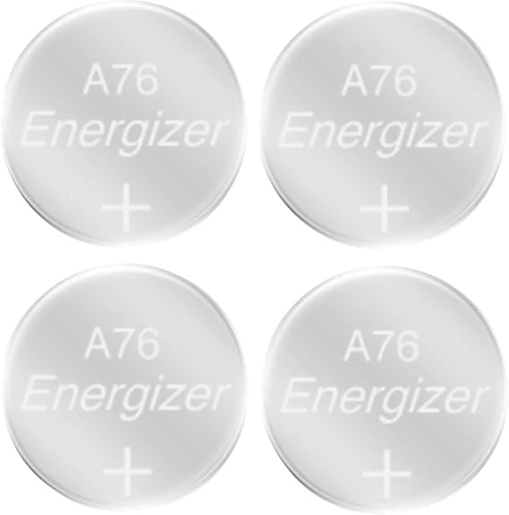 Energizer LR44/A76 Alkaline Batteries, 1.5V, Pack of 4