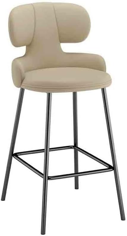 Bar Chair Bar Stools Island Chairs Light Luxury Bar Stools Premium Sense Modern High Chair Back Chairs Bar Stools(Beige)