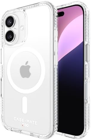 Case-Mate iPhone 16 Plus Case [Compatible with MagSafe] Tough Shockproof Phone Case with 16ft D3O Drop Protection - Premium Rugged Cover for iPhone 16 Plus - Clear