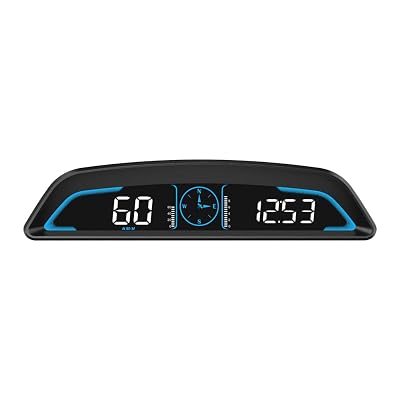 OTPerformance G3 Speedometer Heads Up Display Car HUD, GPS Compass, Decorative Atmosphere Lights, Digital Speed, Driving Time, Driving Distance, Satellite Time, Fatigue Driving Alarm, etc for All Cars