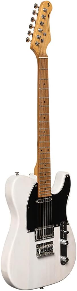 Stagg 6 String Solid Body Electric Guitar, Right, White SET-PLUS WHB