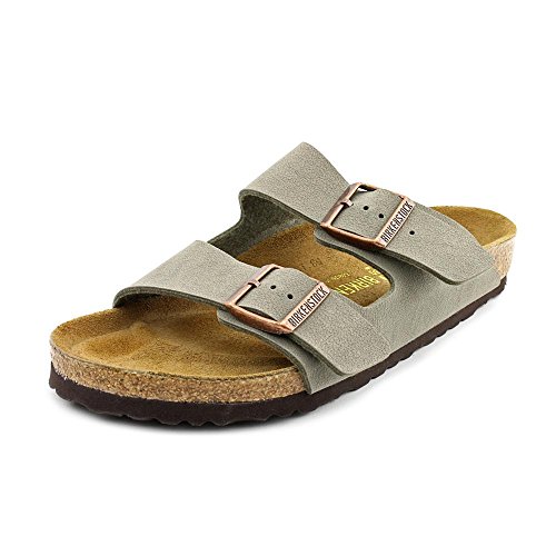 Birkenstock Unisex Arizona Sandal,Stone Birkibuc,46 M EU