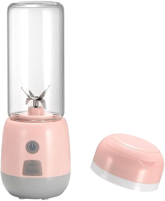 Portable Blender,Personal Size Blender Juicer Cup,Smoothies and Shakes Blender,Handheld Fruit Machine,Blender Mixer Home (Color : Pink)
