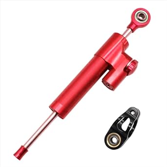Adjustable Steering Damper Stabilizer Compatible with Electric Compatible with Dualtron Thunder DT3 and Zero 10X Models Red Color Accessory