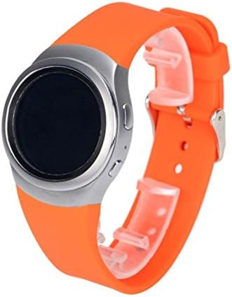 Replacement for Samsung Gear S2 Watch Band - Soft Silicone Sport Replacement Band for Samsung Gear S2 Smart Watch SM-R720 SM-R730 Version Only Bright Orange