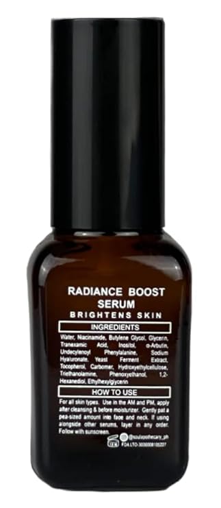 SOUL APOTHECARY Radiance Boost Serum 15ml | Niacinamide, Alpha Arbutin & Tranexamic Acid | Hydrating & Smooth Formula | For All Skin Types
