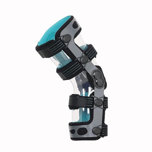 Komzer ACL Knee Brace for MCL PCL Meniscus Ligament Sports Injuries, Adjustable Hinged ROM Orthopedic Knee Orthosis for Men & Women XXLRight