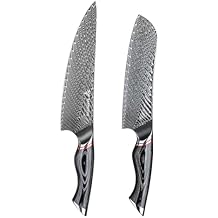 Knife Set 2 PCS,Ultra-Sharp Professional Chef Knife Set with Ergonomic Pakkawood Handle - MIAO Series