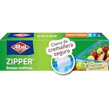 Albal ZIPPER Medium Zip Multi-Purpose Bags - 1 Pack of 12