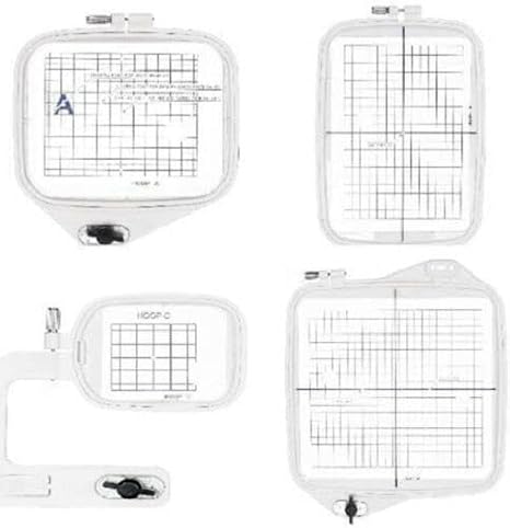 4 Hoops for Janome, Bernina Deco, Elna Embroidery Machine A, B, Free Arm & Giga Hoop Elna Bernina , MC300/350 MC9500 9700 MC10000 100001