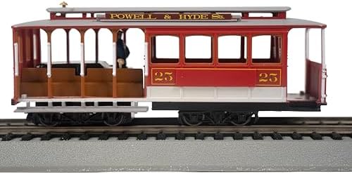 Bachmann Trains - Cable CAR with Grip Man - RED & Gray #25 - HO Scale