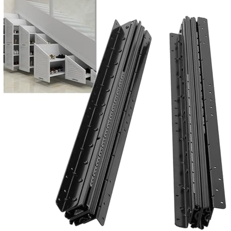 1 Pair Undermount Heavy Duty Drawer Slides, 16 24 32 40 Inch Drawer Slides, 260 lb Load Capacity 3-Fold Full Extension, Hidden Drawer Side Mount. 16 inch