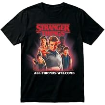 Stranger Things Group Cast Eleven Logo All Friends Adult T-Shirt