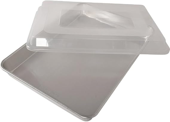 Nordic Ware Natural High Sided Sheet Cake Pan, Silver