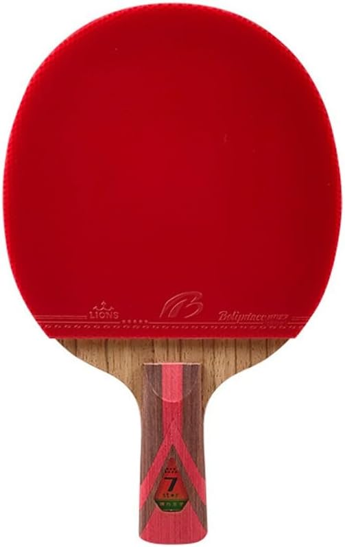 Professional Table Tennis Bat, 7-Star Table Tennis Racket, High Performance Ping Pong Bat for Beginners and Advanced Players(Color:Short Handle)
