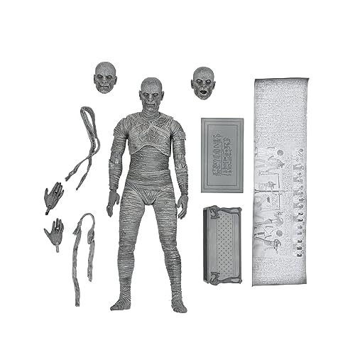 NECA Universal Monsters Mummy 7IN Ultimate AF Black & White VER