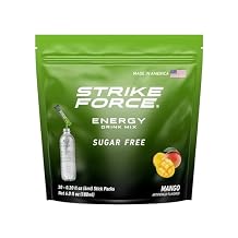 Strike Force Energy Drink Mix - Mango Flavor - Natural Tasting Caffeine Drink - Turn Any Drink into a Healthy Energy Drink - Zero Calories, Keto Friendly, Sugar Free, Pre Workout (30 Liquid Packs)