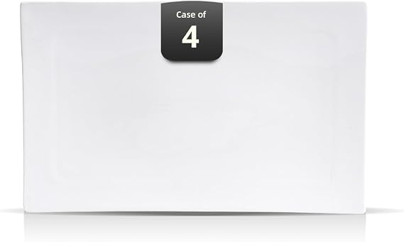 Bone China Commercial Grade Rectangular Serving Platter 14in x 9inch, Case of 4