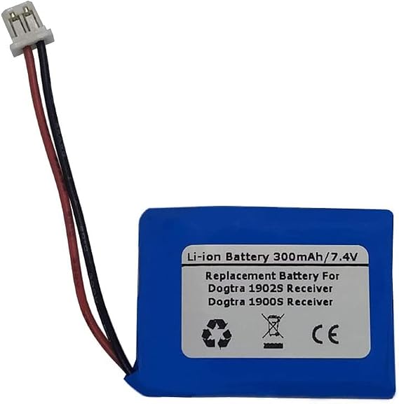 300mAh 7.4V BP74RS Battery for Dogtr a 1902S, 1900S Receiver, ARC 1200S 1202S Necklace Transmitter Receiver