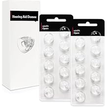 Open Domes 6mm Double Vent Hearing Aid for Oticon Replacements, Oticon Minifit Double Vent Bass Domes, 2 Pack of 10 Each (Total 20Pcs)