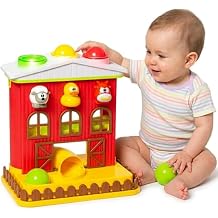 Pound A Ball Barn House with Lights & Music, Fun Learning Toy Gift for 8 12 18 24 Month Old Baby and Toddlers 1-3, Montessori, Toys for 1 Year Old Boys and Girls
