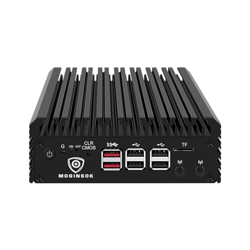2.5GbE Firewall Appliance Mini PC, 12th Gen Intel N1003.4GHz 4xIntel I226V Nics Fanless Mini Computer Router 16GB DDR5 Ram 128GB PCIE 3.0 SSD Support PFsense OPNsense AES-NI