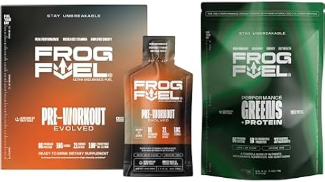 Frog Fuel Ultra Pre Workout & Greens Powder Bundle, 24 pk & 30 Servings
