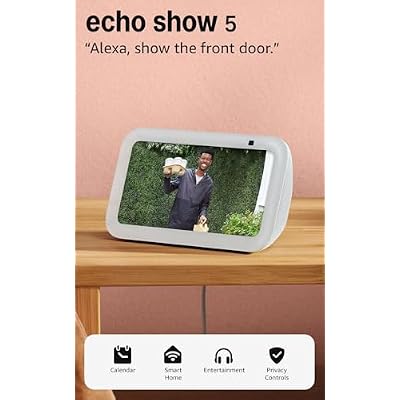 Like-New Amazon Echo Show 5 (newest model), Smart display, Designed for Alexa+, 2x the bass and clearer sound, Glacier White