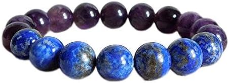 JEWELZ amethyst and lapis lazuli bracelet/genuine stones/calming bracelet/yoga bracelet 10mm
