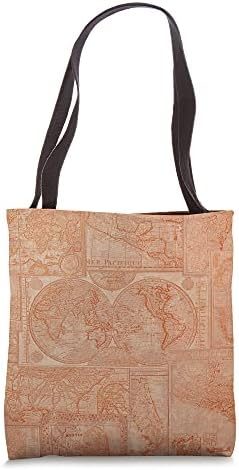 Old World Map Rustic Tote Bag