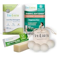 Tru Earth Platinum Laundry Essentials Bundle - Laundry Detergent Bundles Set with Fabric Softener, Laundry Sheets, Stain Remover Stick and Dryer Balls - Fragrance Free