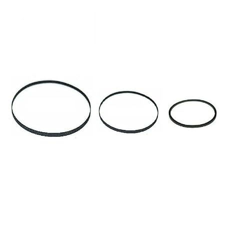 Rubber Belt Tape Mechanism Kit (3X Belts) Compatible with AIWA Stereo Cassete Deck